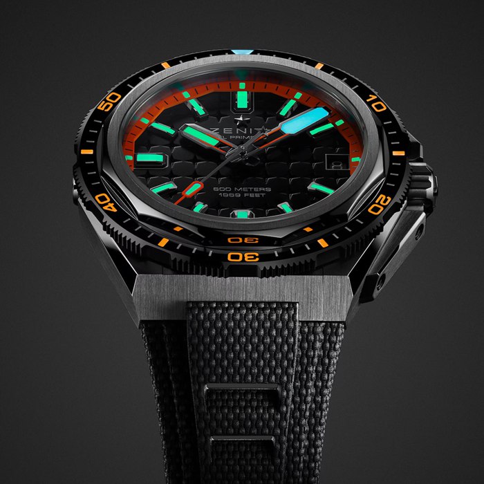 Zenith Defy Extreme Diver 42.5mm Mens Watch Black Interchangeable Strap 95.9600.3620/21.I300 - Image 5
