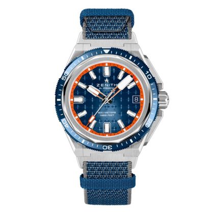 Zenith Defy Extreme Diver 42.5mm Mens Watch Blue Interchangeable Strap 95.9601.3620/51.I301 - Image 3