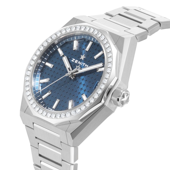 Zenith Defy Skyline 36mm Steel and Diamonds Automatic Watch Blue 16.9400.670/51.I001 - Image 5