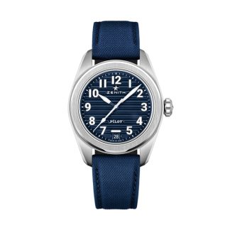 Zenith Pilot Automatic 40mm Mens Watch Blue 2 Straps 03.4000.3620/51.I003