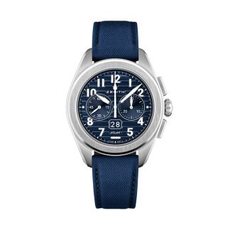 Zenith Pilot Automatic 42.5mm Mens Watch Blue 2 Straps 03.4000.3652/51.I003
